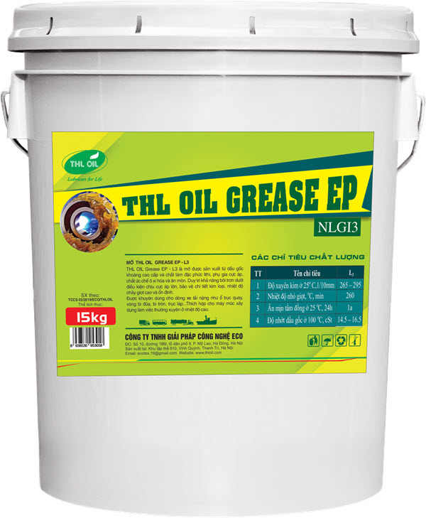 MỠ CÔNG NGHIỆP THL OIL GREASE MP - L3 - NLGI3-15